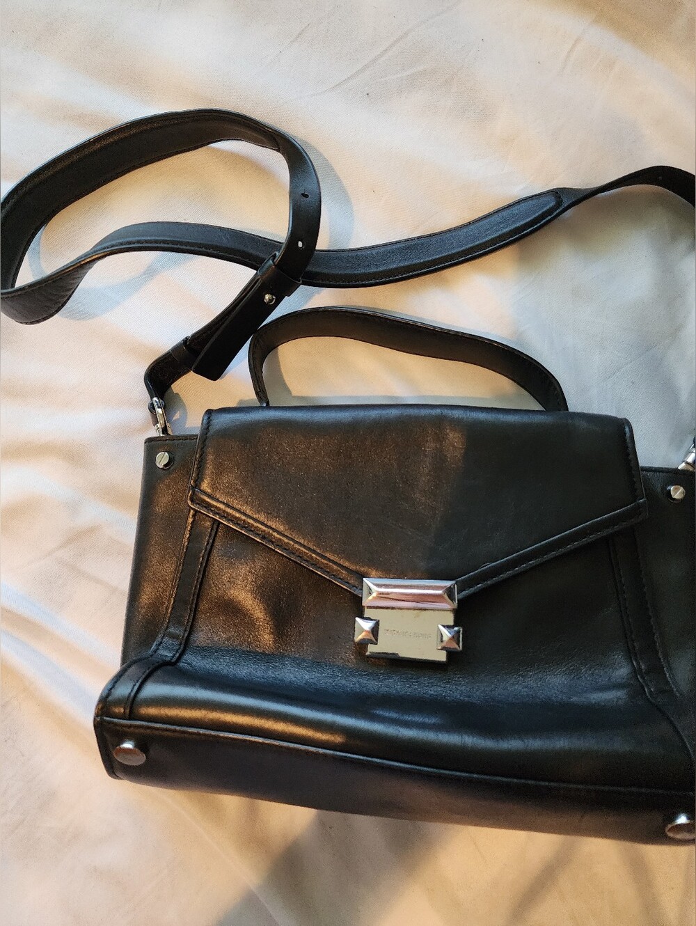 Michael Kors Black Leather Bag.